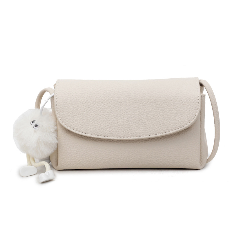 Geantă de damă crossbody, monocromă, ușoară și casuală, cu buzunar pentru telefon, formă de pernă