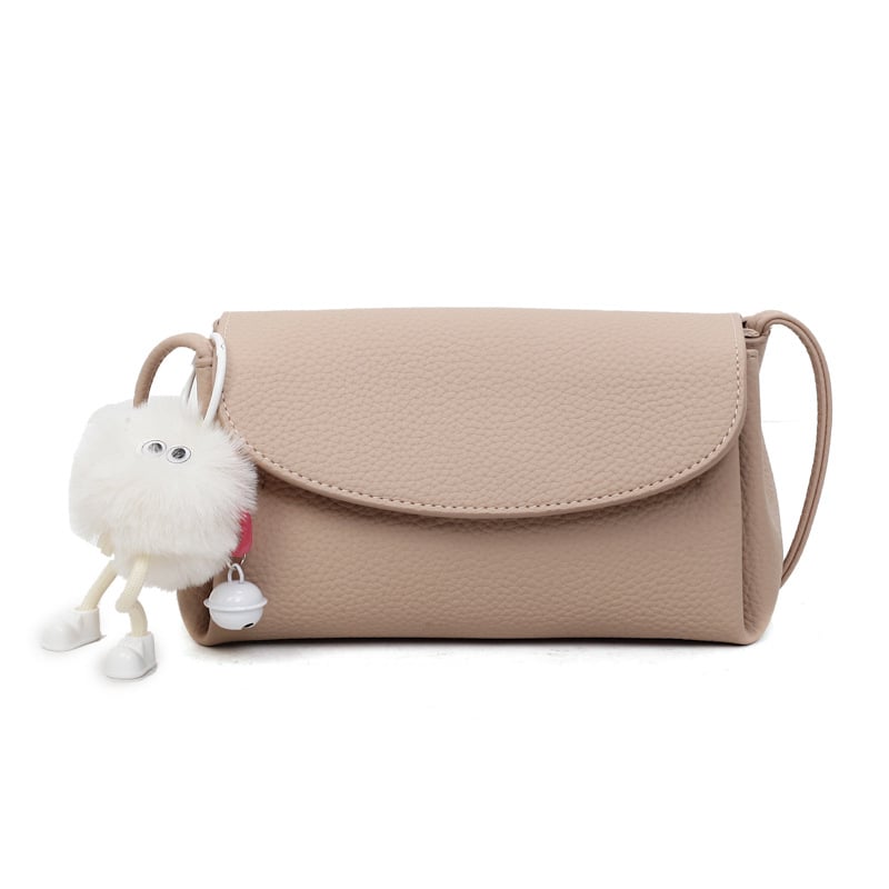 Geantă de damă crossbody, monocromă, ușoară și casuală, cu buzunar pentru telefon, formă de pernă