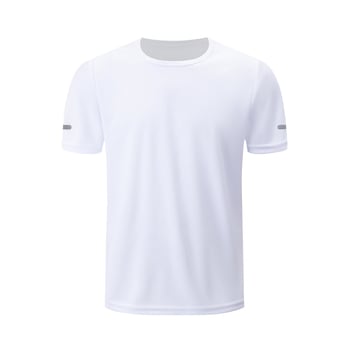 Ανδρικό κοντομάνικο T‑shirt με γρήγορο στέγνωμα, χαλαρή γραμμή, μονόχρωμο, καλοκαιρινό αθλητικό