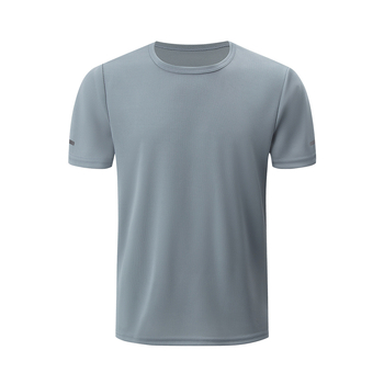 Ανδρικό κοντομάνικο T‑shirt με γρήγορο στέγνωμα, χαλαρή γραμμή, μονόχρωμο, καλοκαιρινό αθλητικό