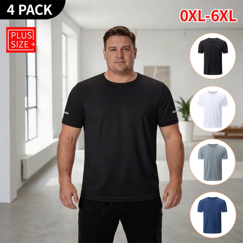 Ανδρικό κοντομάνικο T‑shirt με γρήγορο στέγνωμα, χαλαρή γραμμή, μονόχρωμο, καλοκαιρινό αθλητικό