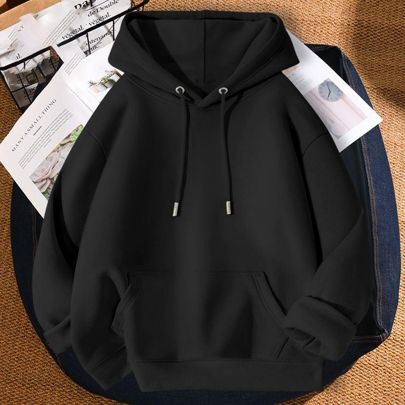Ανδρικό hoodie με κουκούλα, σε μεγάλο μέγεθος, παχύ φλίς, oversize, για τον χειμώνα