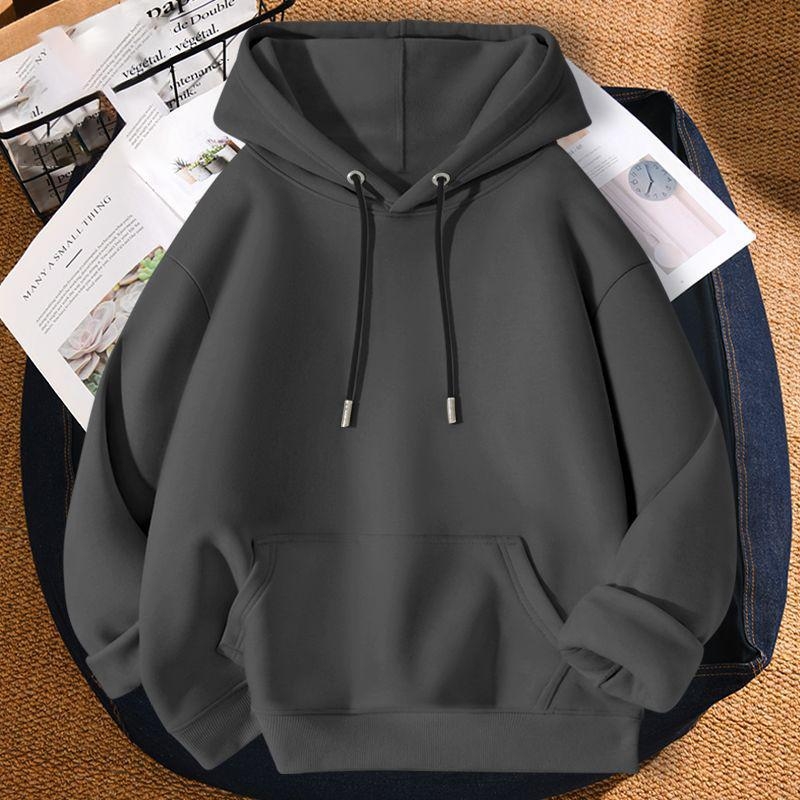 Ανδρικό hoodie με κουκούλα, σε μεγάλο μέγεθος, παχύ φλίς, oversize, για τον χειμώνα