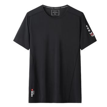 9552 Νέα Ice Silk αντρική T-Shirt με στρογγυλό λαιμό, χαλαρή γραμμή, κοντό μανίκι, ελαφρύ καλοκαιρινό μονόχρωμο, μεγέθη L-9XL