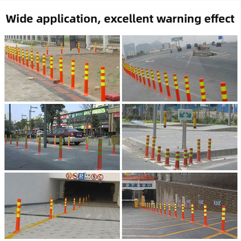 75 cm plastový výstražný stĺpik, flexibilný oddeľovací stĺpik, reflexná parkovacia zábrana proti kolízii
