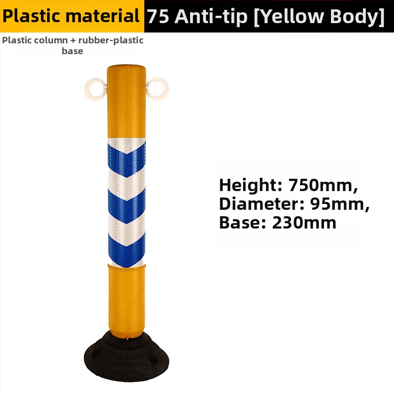 75 cm plastový výstražný stĺpik, flexibilný oddeľovací stĺpik, reflexná parkovacia zábrana proti kolízii