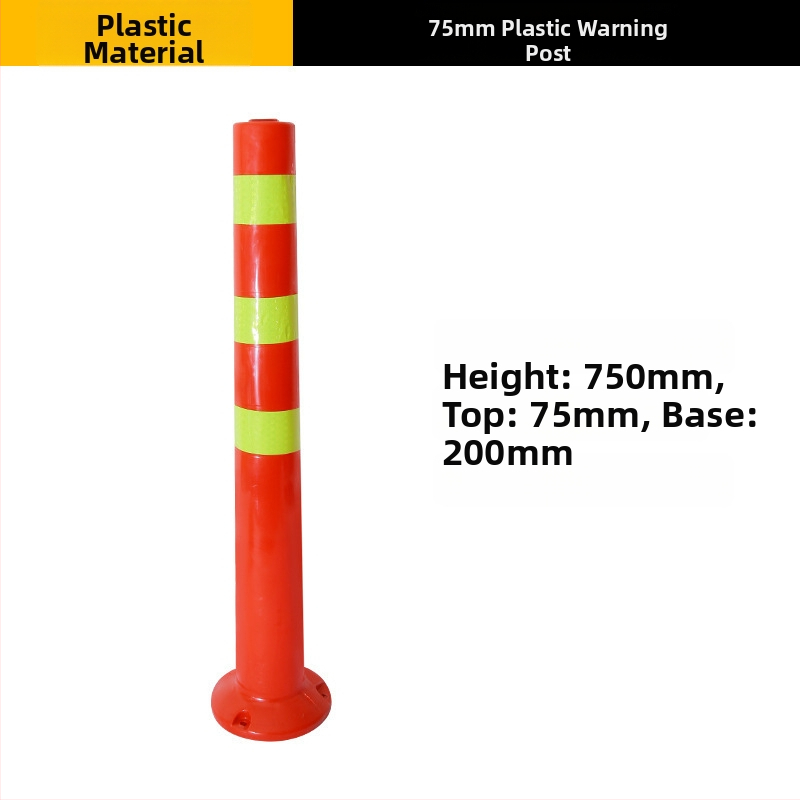 75 cm plastový výstražný stĺpik, flexibilný oddeľovací stĺpik, reflexná parkovacia zábrana proti kolízii