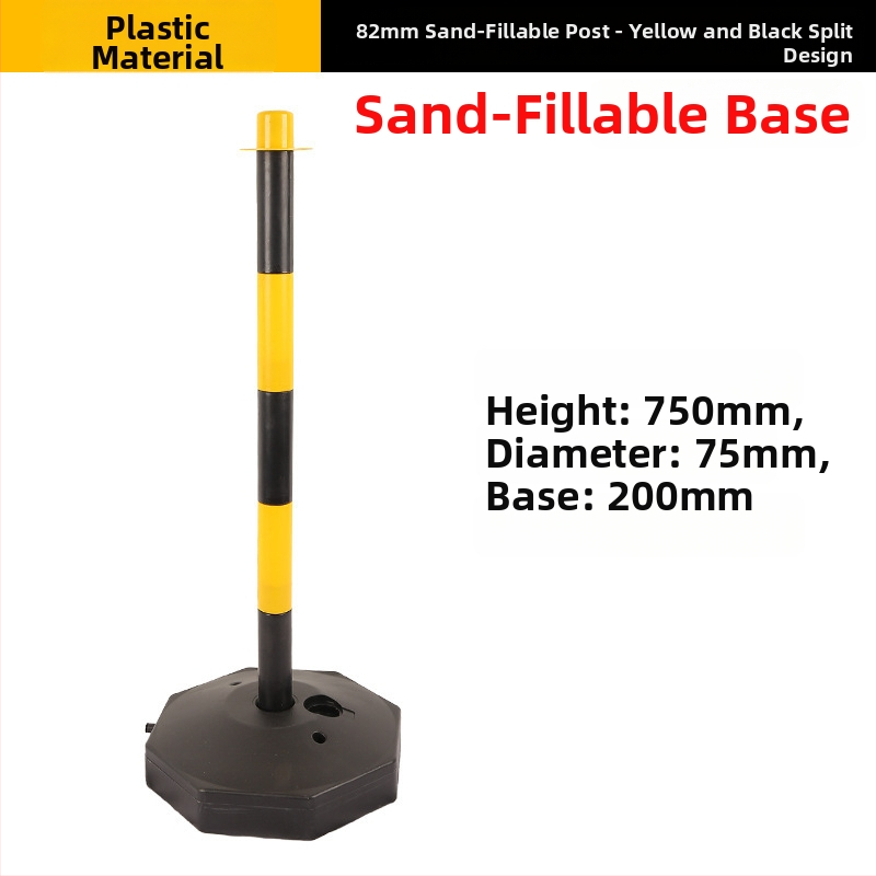 75 cm plastový výstražný stĺpik, flexibilný oddeľovací stĺpik, reflexná parkovacia zábrana proti kolízii