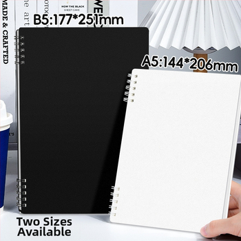 Zápisník B5 s viazanou špirálou, minimalistický hrubý dizajn, veľkosť A5, pre študentov, linajkované strany