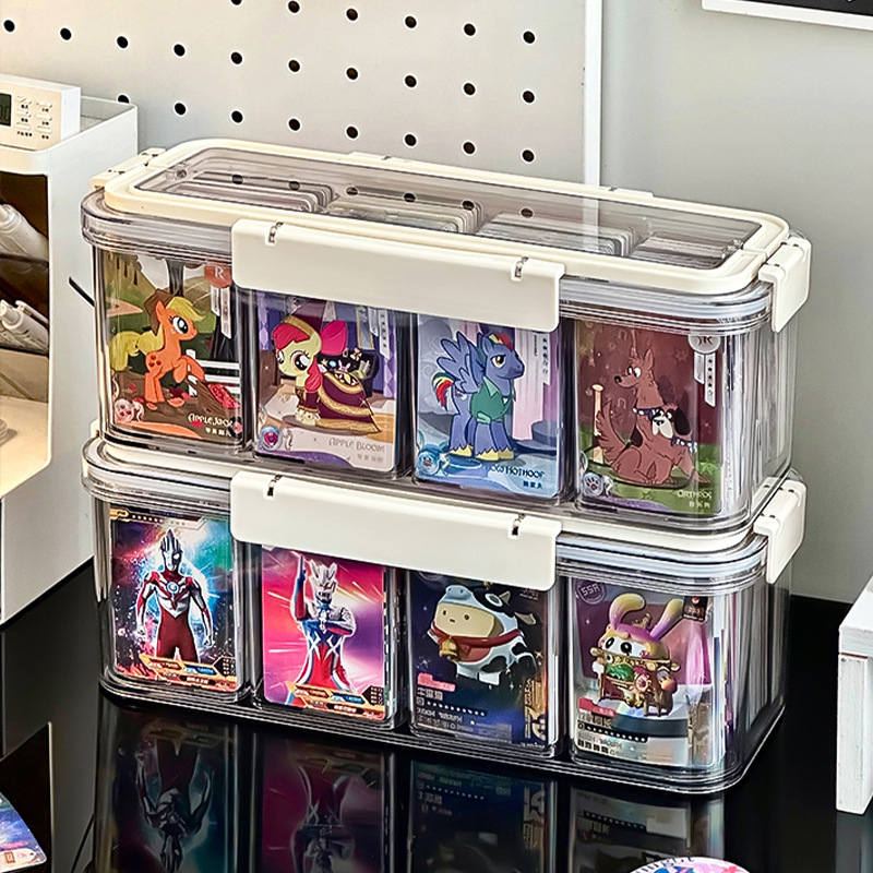 Κουτί αποθήκευσης καρτών My Little Pony, διαφανής οργανωτής με πολλαπλά διαμερίσματα