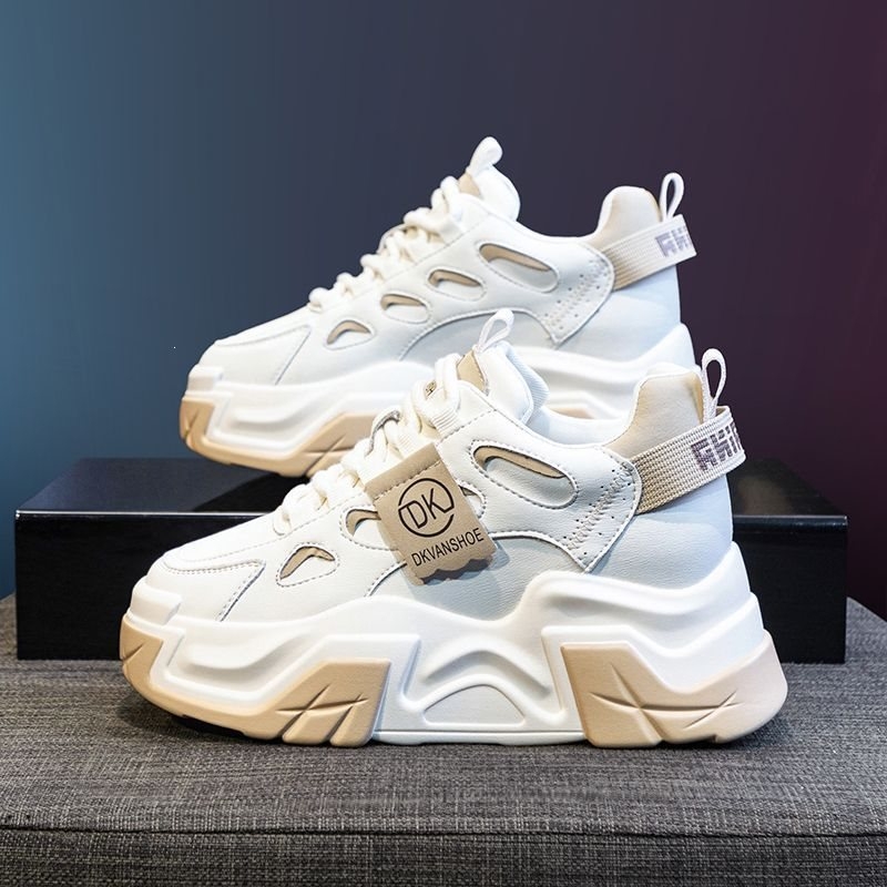 Γυναικείες sneakers με φαρδιά σόλα για αύξηση ύψους, χειμερινά 2025 casual αθλητικά παπούτσια με επένδυση φλίς
