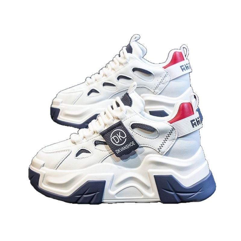 Γυναικείες sneakers με φαρδιά σόλα για αύξηση ύψους, χειμερινά 2025 casual αθλητικά παπούτσια με επένδυση φλίς