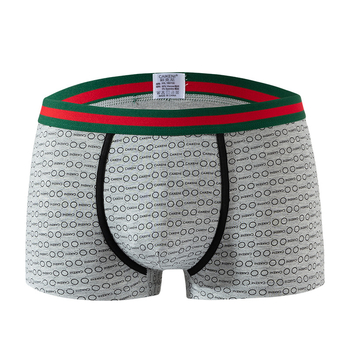 Ανδρικά boxer briefs από μόνταλ, με εκτύπωση, αναπνεύσιμα, φιλικά προς το δέρμα, μοντέρνο σχέδιο, μεσαία μέση, σε κουτί