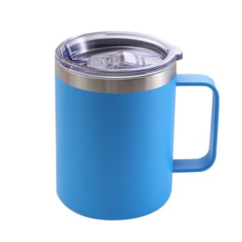 12oz διπλού τοιχώματος μονωμένη κούπα καφέ με χερούλι, εσωτερικό από 304 ανοξείδωτο ατσάλι, εξωτερικό από 201 ανοξείδωτο ατσάλι, φορητή κύπελλο γραφείου