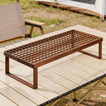 Kültéri grillsütő rács rozsdamentes acélból, kempinges edény- és konyhai kellékek tárolópolca