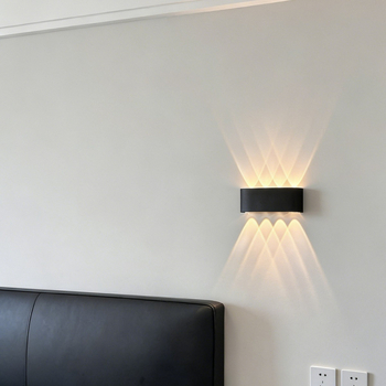 LED λάμπα τοίχου με διπλή κεφαλή, εσωτερική και εξωτερική χρήση, μοντέρνο μινιμαλιστικό στυλ, κατάλληλη για υπνοδωμάτιο, διάδρομο και σκάλες