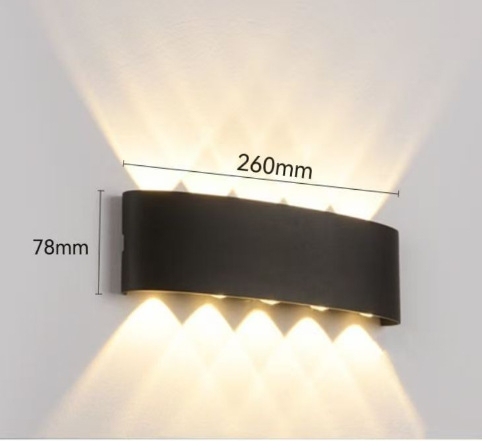 LED λάμπα τοίχου με διπλή κεφαλή, εσωτερική και εξωτερική χρήση, μοντέρνο μινιμαλιστικό στυλ, κατάλληλη για υπνοδωμάτιο, διάδρομο και σκάλες