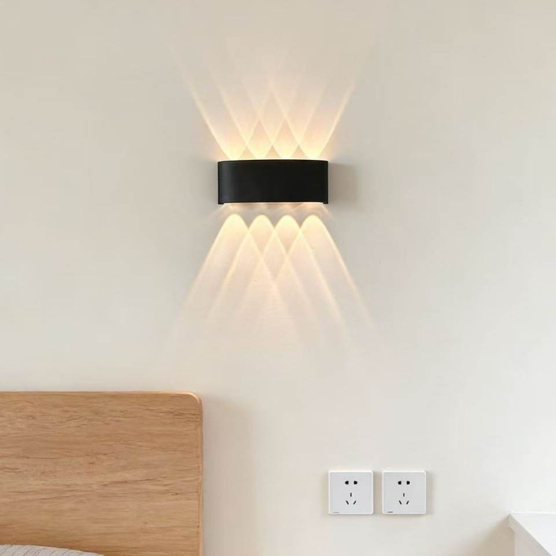 LED λάμπα τοίχου με διπλή κεφαλή, εσωτερική και εξωτερική χρήση, μοντέρνο μινιμαλιστικό στυλ, κατάλληλη για υπνοδωμάτιο, διάδρομο και σκάλες