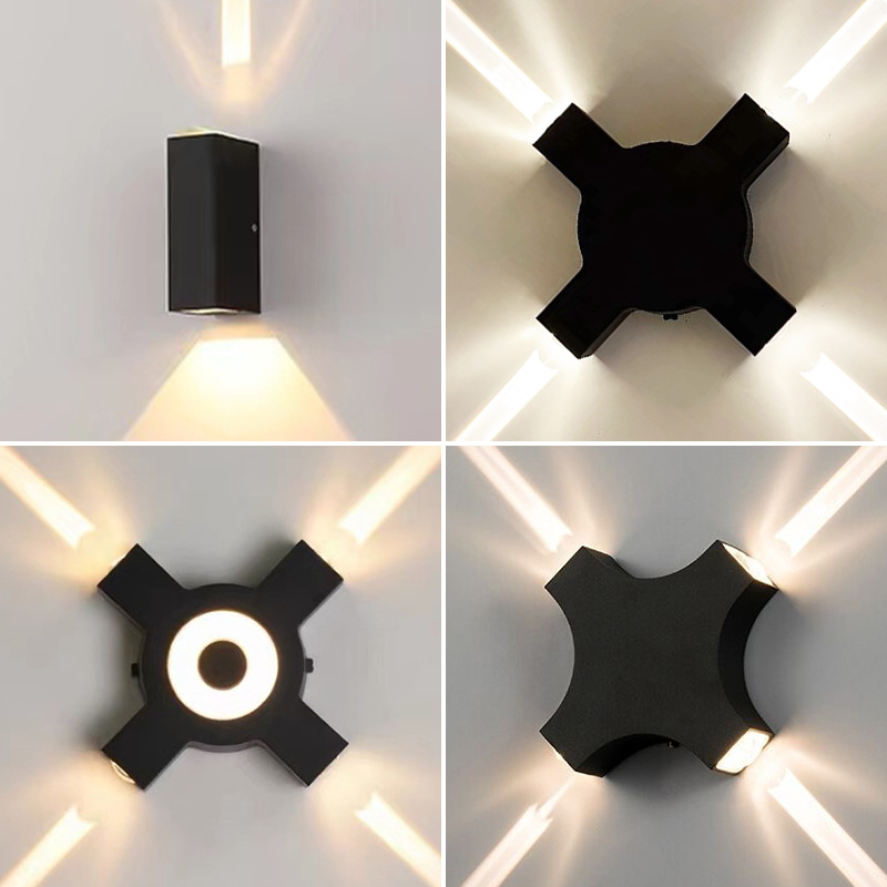 LED τοίχος λαμπτήρας με σταυρωτό αστρικό φως, εξωτερικός αδιάβροχος, κατάλληλος για ξενοδοχεία και κλαμπ, εξωτερικός τοίχος και φόντο KTV, δημιουργικός φωτιστικός σχεδιασμός ακμών
