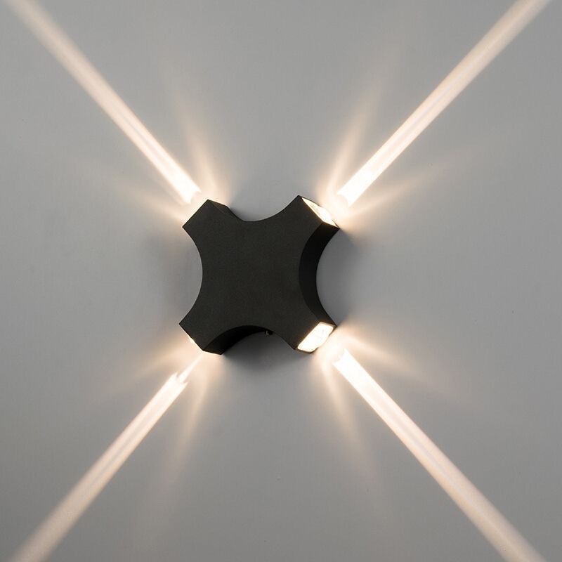 LED τοίχος λαμπτήρας με σταυρωτό αστρικό φως, εξωτερικός αδιάβροχος, κατάλληλος για ξενοδοχεία και κλαμπ, εξωτερικός τοίχος και φόντο KTV, δημιουργικός φωτιστικός σχεδιασμός ακμών