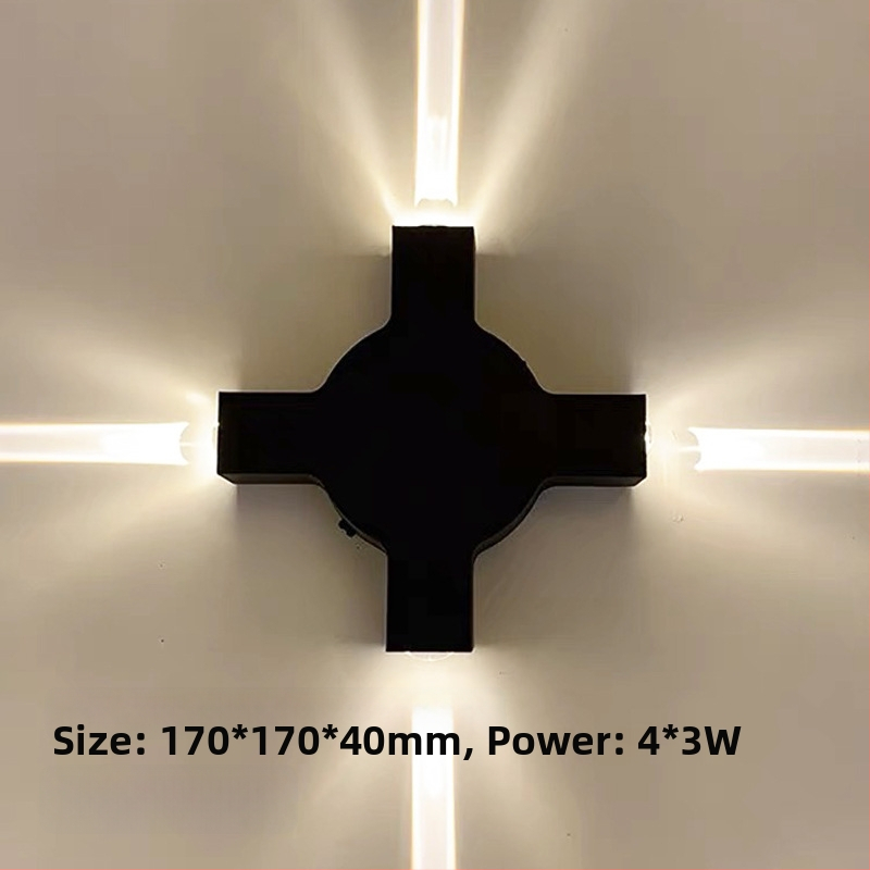 LED nástenná lampa s krížovým hviezdnym svetlom, vonkajšia vodeodolná, pre hotely a kluby, na vonkajšiu stenu a pozadie pre KTV, kreatívne osvetlenie lúčmi