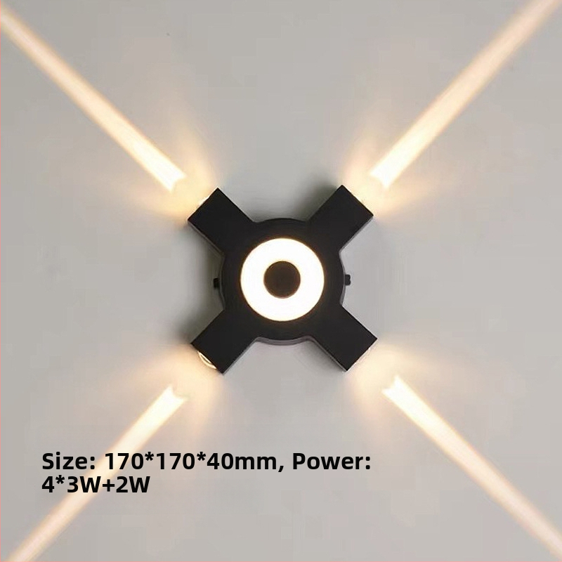 LED nástenná lampa s krížovým hviezdnym svetlom, vonkajšia vodeodolná, pre hotely a kluby, na vonkajšiu stenu a pozadie pre KTV, kreatívne osvetlenie lúčmi