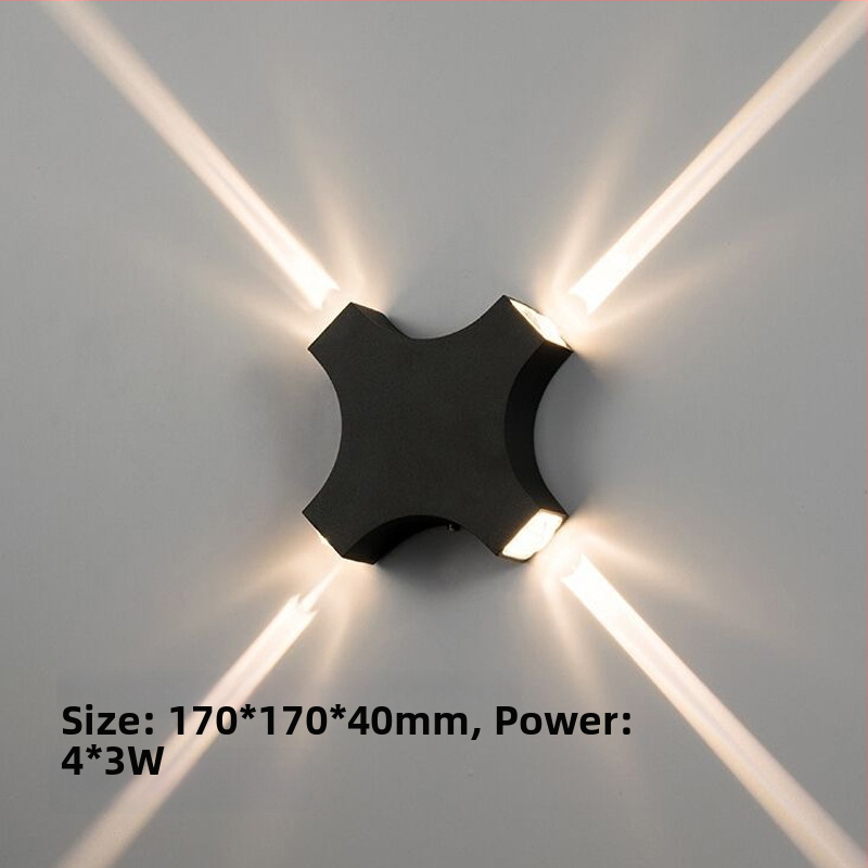 LED nástenná lampa s krížovým hviezdnym svetlom, vonkajšia vodeodolná, pre hotely a kluby, na vonkajšiu stenu a pozadie pre KTV, kreatívne osvetlenie lúčmi