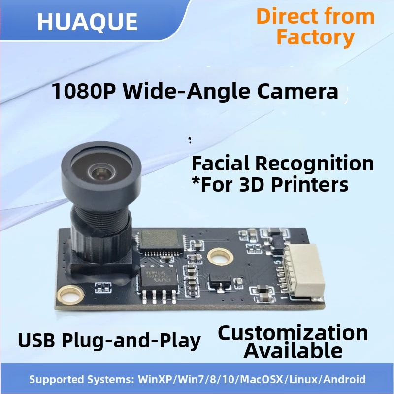Modul USB kamery bez ovládačov s AI Vision pre Raspberry Pi – 1080p USB kamera, 2MP snímač, 30 snímok za sekundu, kompatibilná s Linux/Windows/Android, systém pre zobrazovanie reklamy typu všetko v jednom