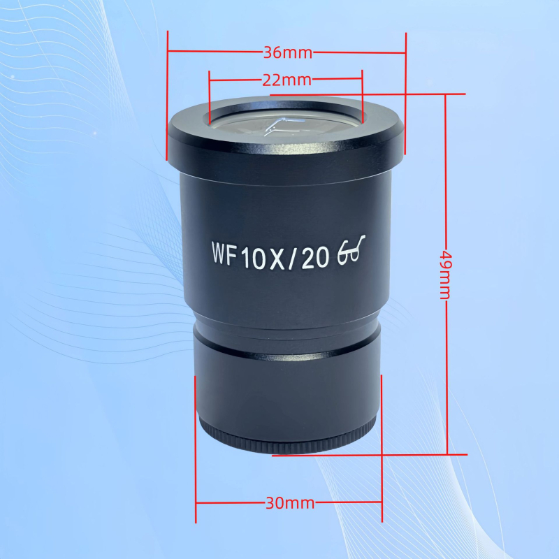 Οφθαλμικός φακός στερεομικροσκοπίου WF10X/20/22 και WF20X/10/12, υψηλό σημείο ματιού, ευρυγώνιο, διεπαφή 30 mm