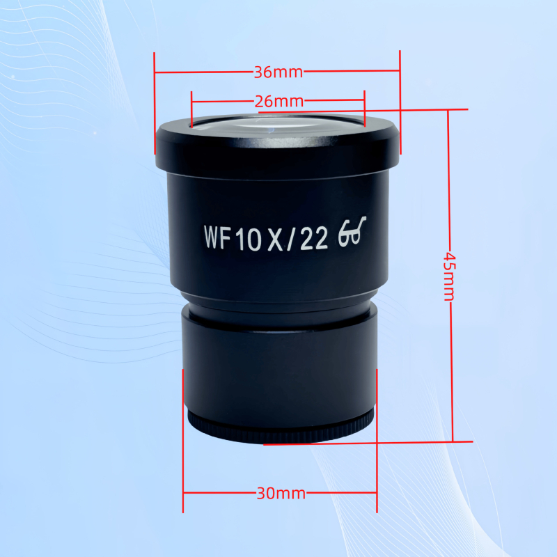 Οφθαλμικός φακός στερεομικροσκοπίου WF10X/20/22 και WF20X/10/12, υψηλό σημείο ματιού, ευρυγώνιο, διεπαφή 30 mm