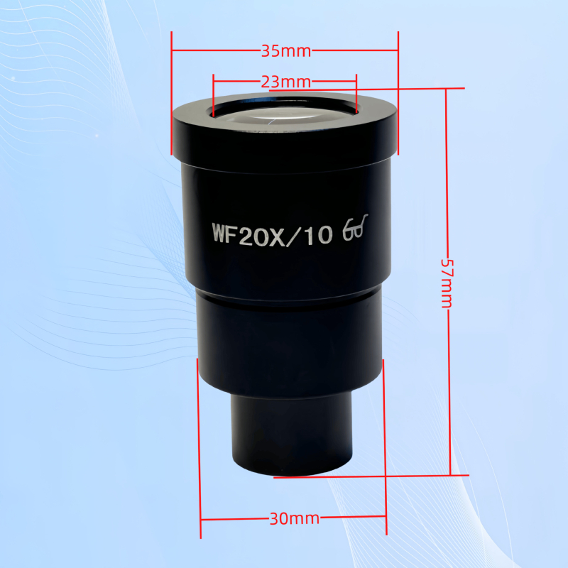 Οφθαλμικός φακός στερεομικροσκοπίου WF10X/20/22 και WF20X/10/12, υψηλό σημείο ματιού, ευρυγώνιο, διεπαφή 30 mm