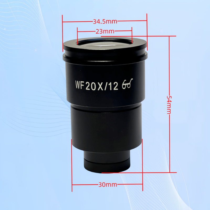 Οφθαλμικός φακός στερεομικροσκοπίου WF10X/20/22 και WF20X/10/12, υψηλό σημείο ματιού, ευρυγώνιο, διεπαφή 30 mm