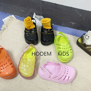 2026 Μοντέλο: Παιδικά Jelly Shoes σε κορεατικό στυλ με Velcro, παραθαλάσσια παπούτσια για κορίτσια και αγόρια, Αντιολισθητικά παπούτσια νερού PVC