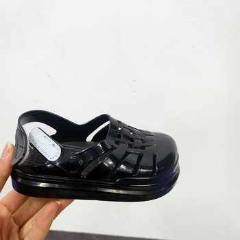 2026 Μοντέλο: Παιδικά Jelly Shoes σε κορεατικό στυλ με Velcro, παραθαλάσσια παπούτσια για κορίτσια και αγόρια, Αντιολισθητικά παπούτσια νερού PVC