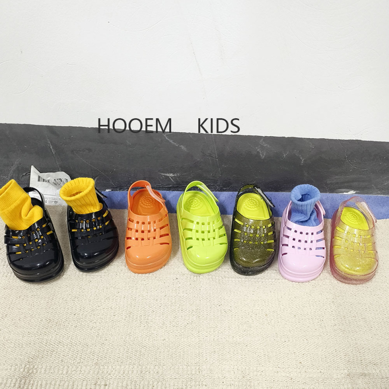 2026 Μοντέλο: Παιδικά Jelly Shoes σε κορεατικό στυλ με Velcro, παραθαλάσσια παπούτσια για κορίτσια και αγόρια, Αντιολισθητικά παπούτσια νερού PVC