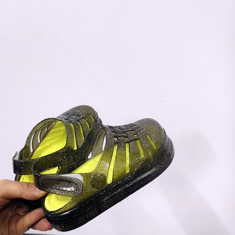 2026 Μοντέλο: Παιδικά Jelly Shoes σε κορεατικό στυλ με Velcro, παραθαλάσσια παπούτσια για κορίτσια και αγόρια, Αντιολισθητικά παπούτσια νερού PVC