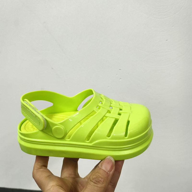 2026 Μοντέλο: Παιδικά Jelly Shoes σε κορεατικό στυλ με Velcro, παραθαλάσσια παπούτσια για κορίτσια και αγόρια, Αντιολισθητικά παπούτσια νερού PVC