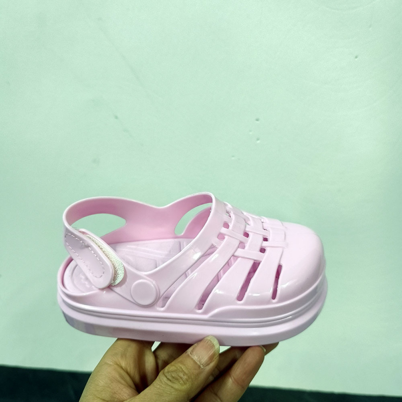 2026 Μοντέλο: Παιδικά Jelly Shoes σε κορεατικό στυλ με Velcro, παραθαλάσσια παπούτσια για κορίτσια και αγόρια, Αντιολισθητικά παπούτσια νερού PVC