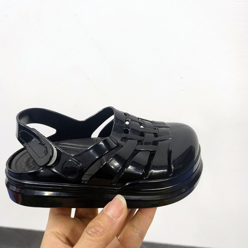 2026 Μοντέλο: Παιδικά Jelly Shoes σε κορεατικό στυλ με Velcro, παραθαλάσσια παπούτσια για κορίτσια και αγόρια, Αντιολισθητικά παπούτσια νερού PVC