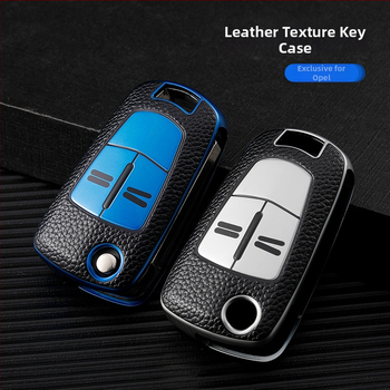 Skladací kryt kľúčenky Tesne Opel pre modely 2010-2013, textúra kože, TPU