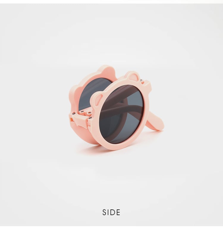 Ochelari de soare pentru copii, pliabili, UV400, ramă rotundă, unisex