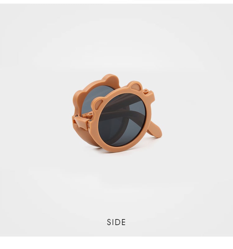 Ochelari de soare pentru copii, pliabili, UV400, ramă rotundă, unisex