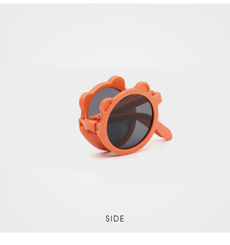 Ochelari de soare pentru copii, pliabili, UV400, ramă rotundă, unisex