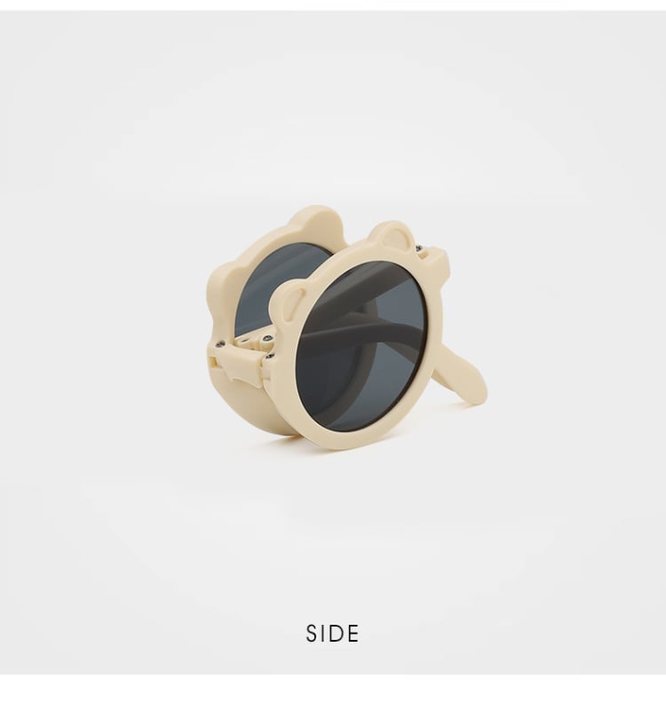 Ochelari de soare pentru copii, pliabili, UV400, ramă rotundă, unisex