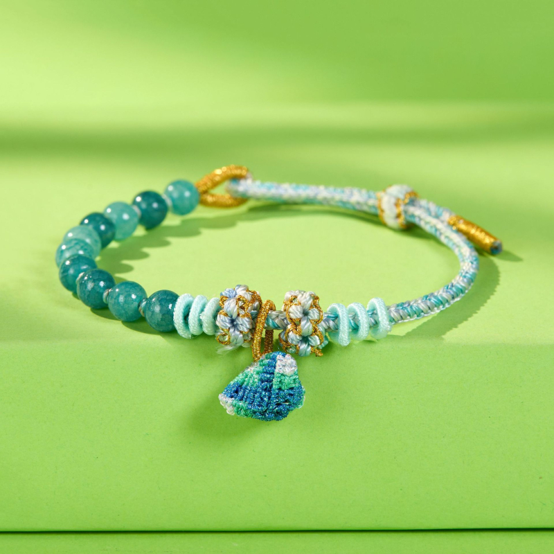 Brățări din sfoară colorată pentru copii și adulți, accesorii lucrate manual cu nod de floare de piersic