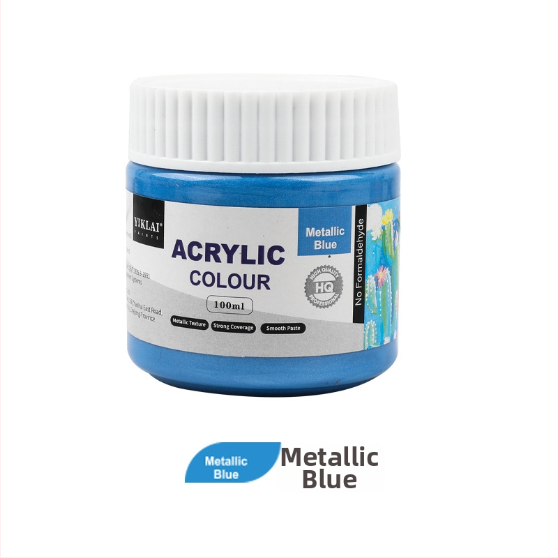 Sada perleťových metalických akrylových farieb, 110 ml nádoby, vodeodolná, zlatá farba, na maľovanie a tlač