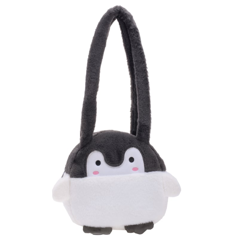Geantă crossbody pluș cu Kuromi, velur, formă rotundă, drăguță, 2024