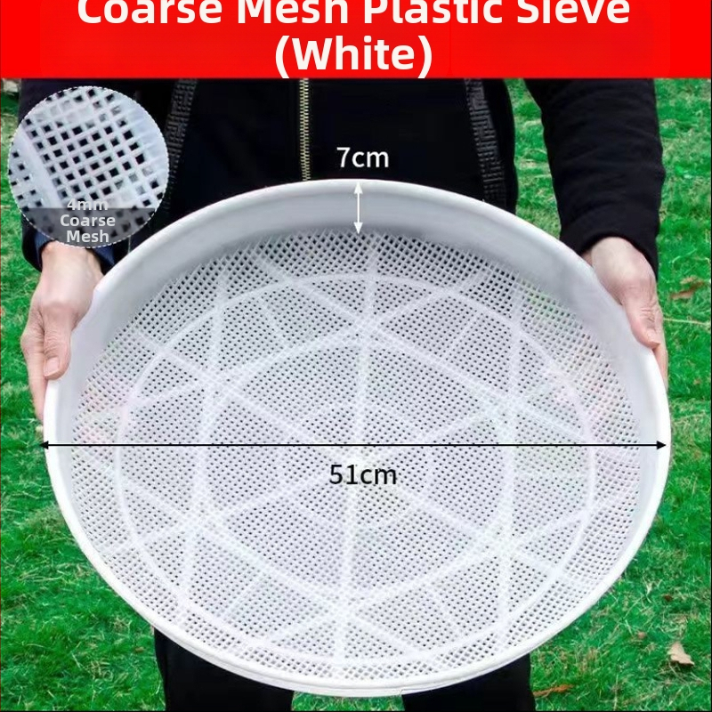Veľké okrúhle plastové sito na domáce použitie – sito na jemnú múku a ryžu, sito na rezance, viacúčelové sušiace sito