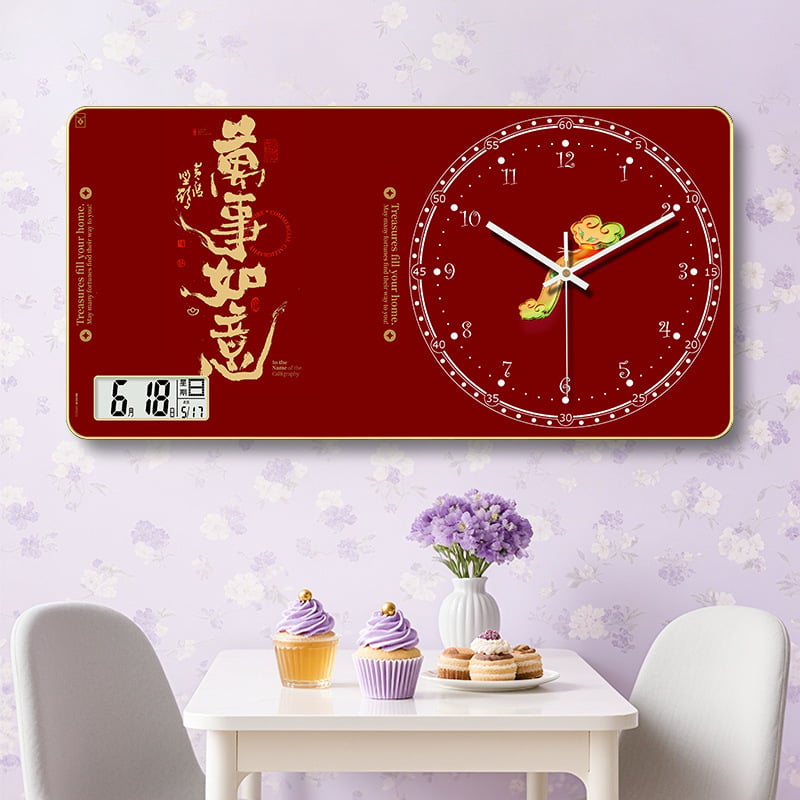 Ceas de perete decorativ modern pentru living și sufragerie, design simplu, 2025