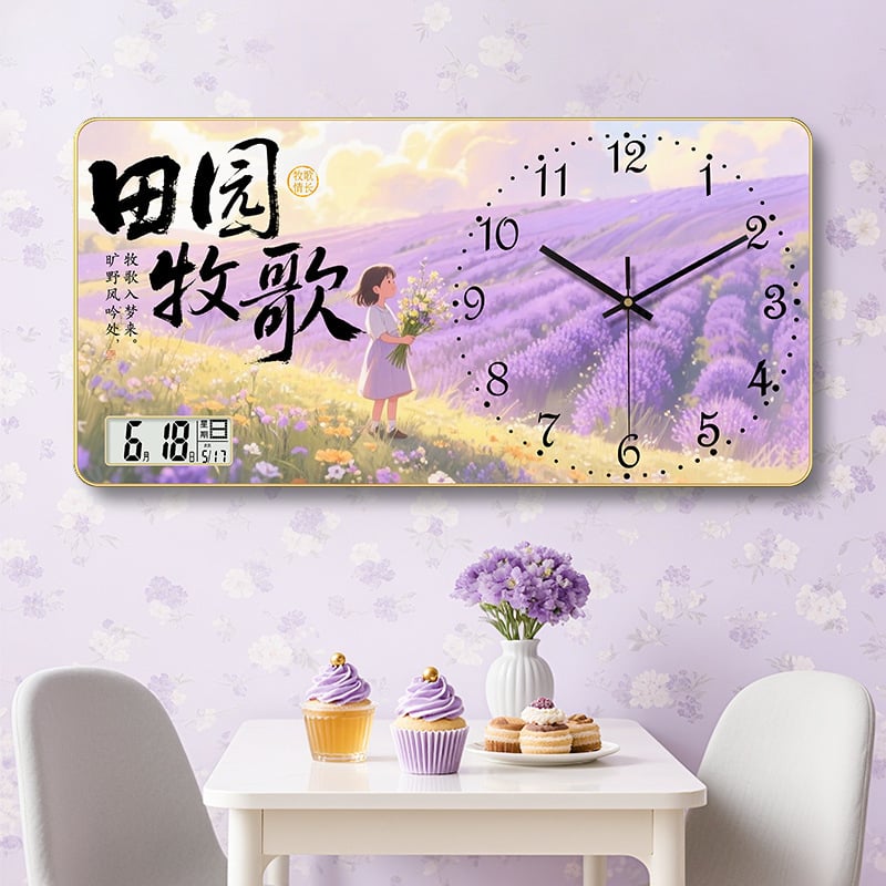 Ceas de perete decorativ modern pentru living și sufragerie, design simplu, 2025